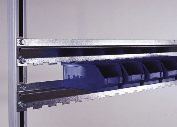 Rail de suspension KLW, galvanisé, pour boîtes de rangement, longueur 740 mm, ABS-WRAUZ-0750