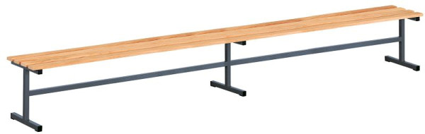 Banc Kraftwerk pour vestiaires avec 3 paires de pieds 2000 mm, 126000200