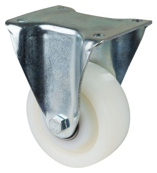 Roues BS Roulette pour charges lourdes, largeur de roue 45 mm, Ø roue 125 mm, capacité de charge 600 kg, bande de roulement/corps de roue plastique, roulements à billes, N110.B15.126