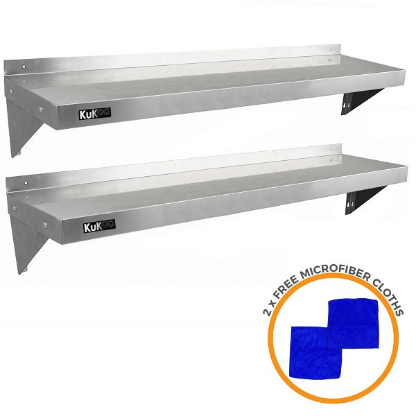 Étagère murale KuKoo Gastro 1400 x 300 mm, lot de 2, 24152