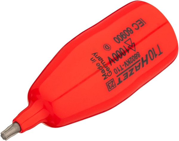 Douille tournevis Hazet, carré creux 10 mm, profil intérieur TORX®, T10, version courte, 8802KV-T10