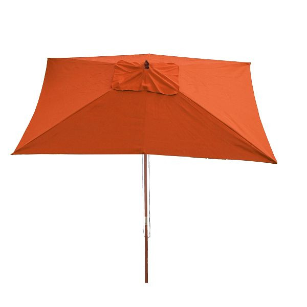 Parasol Mendler Florida, parasol de jardin parasol market, 2x3m polyester/bois 6kg, terre cuite, 25672