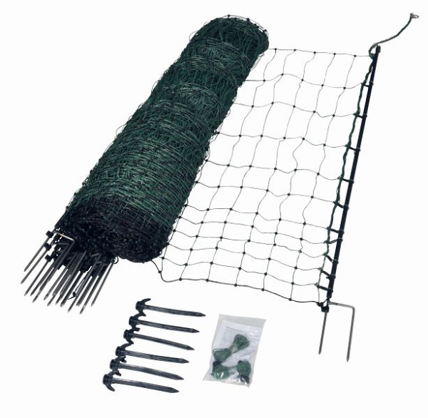 Filet à volaille Gallagher EuroNetz, double tige de terre, vert 112/2-15/S-50m, 076833