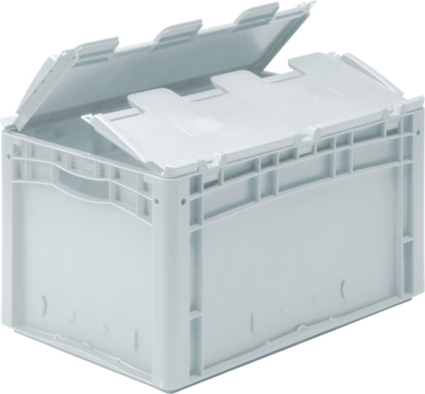 BITO Euro bac gerbable XL set /XLD32171 300x200x170 gris, couvercle, C0290-0326