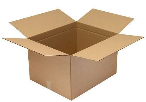 Boîte pliante en carton ondulé TransPak 1 paroi, dimensions intérieures 550 x 450 x 350 mm, qualité 1,30C, paquet de 25, 299301