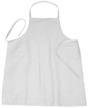 Tablier Contacto avec bavette, blanc 110 cm, 6553/114