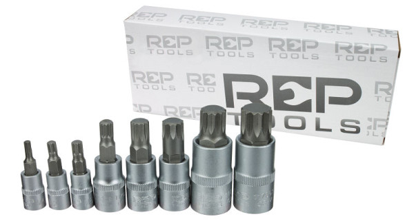 Inserts de clé à douille à cannelure interne RepTools, 8 pièces, XXL-117653
