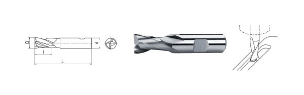 ELMAG Fraise à rainurer HSS Co8 DIN 327, Ø 40,0 mm (courte), 72839