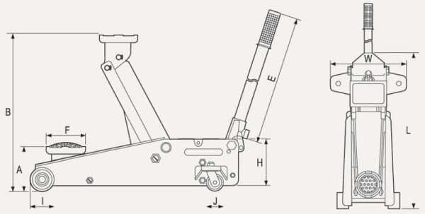 Cric de manœuvre Kunzer 1500 kg, RH 25015