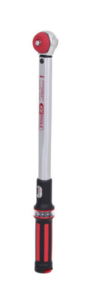 KS Tools Clé dynamométrique de précision ERGOTORQUE® 1/2" 40-200 Nm avec tête à cliquet réversible à bouton rotatif Quick-Lock, 516.6042