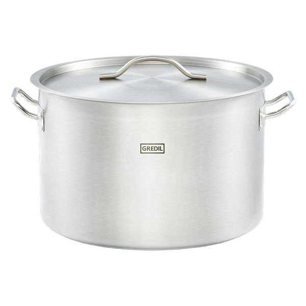 Pot à soupe Gredil forme moyenne-haute série ECO Ø 450 mm, couvercle inclus, KG0802450