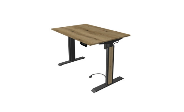 Kerkmann table debout/assise Move 1 advance 120 x 80 cm structure anthracite, plateau chêne, 10200455