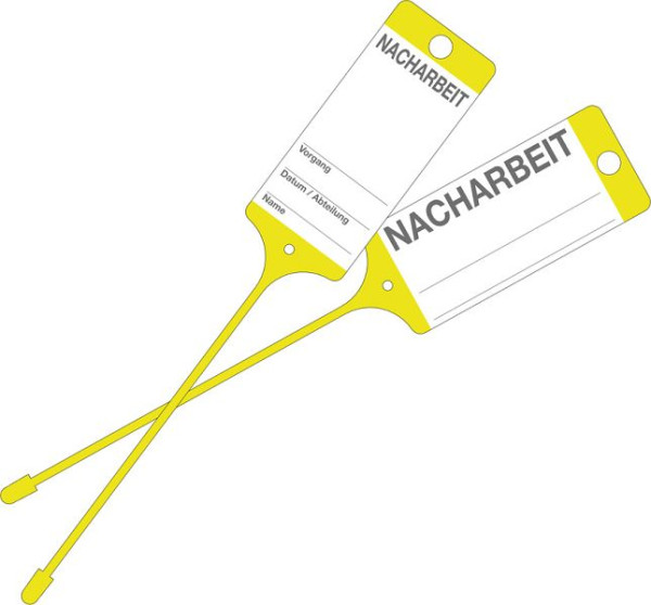 Etiquette de marchandises Eichner en PP résistante aux intempéries, jaune, impression : reprise, UE : 100 pièces, 9219-00771