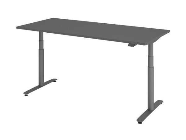 Hammerbacher bureau assis-debout électrique 180x80cm graphite, VXDLR19/G/G