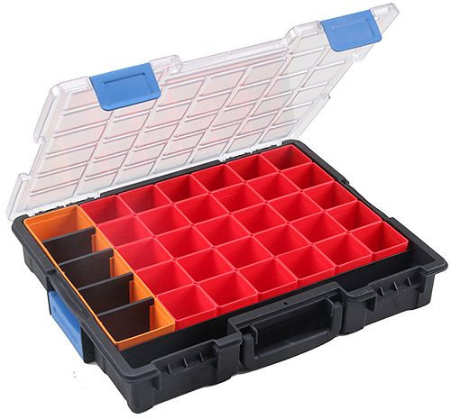Bedrunka+Hirth Flex-Box plastique 34-41 compartiments, dimensions en mm (LxPxH) : 440 x 355 x 76, 04.KK454250