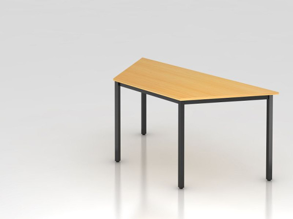 Table trapèze Hammerbacher, 160x69cm hêtre/noir, forme trapèze, forme trapèze, VDQTR/6/D
