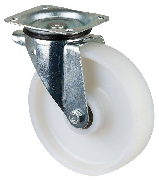 Roulette pour charges lourdes BS Rolls, largeur de roue 50 mm, Ø roue 200 mm, capacité de charge 450 kg, bande de roulement/corps de roue plastique, roulements à billes, N100.B15.201