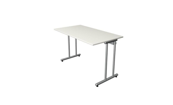Kerkmann bureau bureau à domicile L 1200 x P 650 avec pied en C, blanc, 11187810