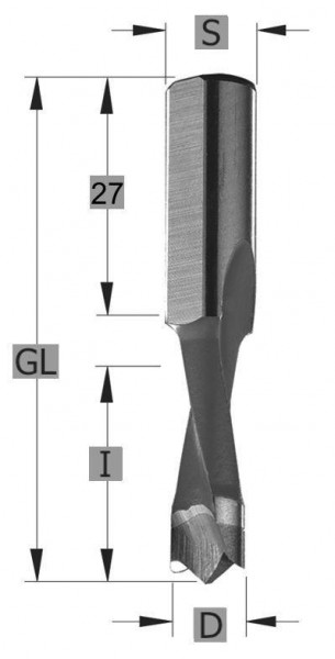 Foret à chevilles Edessö HW S10, A: 5, B: 27, GL: 57,5 - RH, 142205001