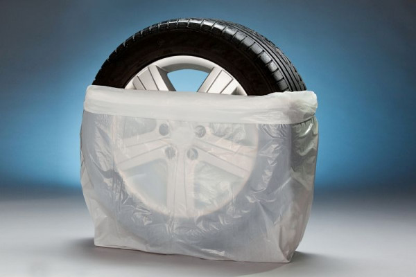 Sacs à pneus Eichner en rouleau, blanc, dimensions : 70 x 110 x 40 cm, 9219-00669