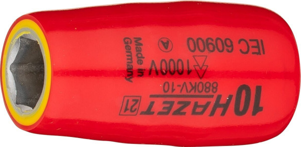 Douille hexagonale Hazet, carré creux 10 mm (3/8"), 10 mm, type court, 880KV-10