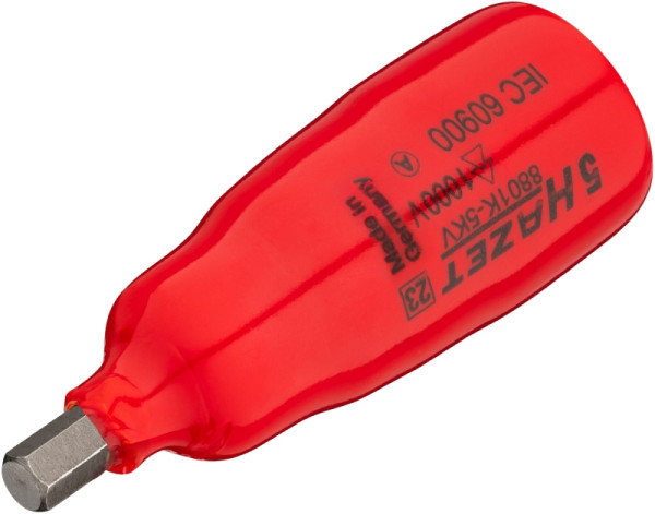 Douille de tournevis Hazet, carré creux 10 mm, profil de douille hexagonale, 5 mm, type court, 8801K-5KV