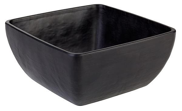 Bol APS -SLATE-, 19 x 19 cm, hauteur : 9 cm, mélamine, noir, aspect ardoise, 1,5 litres, 84244