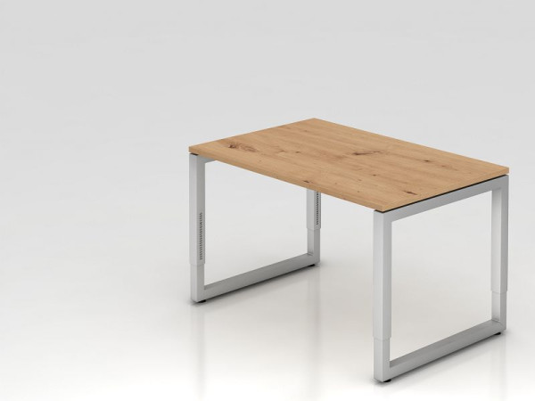 Bureau Hammerbacher RS12, 120 x 80 cm, plateau : chêne noueux, épaisseur 25 mm, chant ABS 2 mm, forme rectangulaire avec plateau flottant, VRS12/R/S