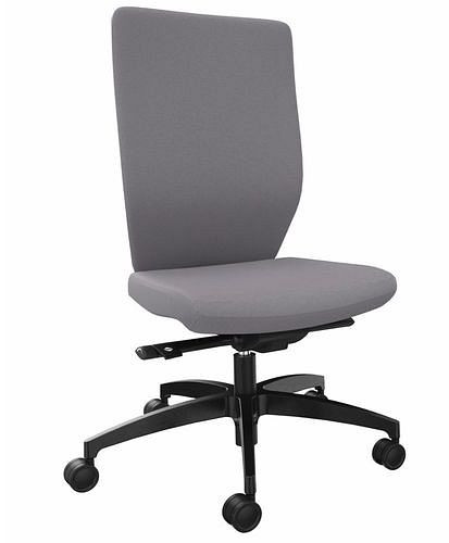 DENIOS Stilo ES siège de bureau opérateur, technologie Syncro-Quickshift, gris, 292417