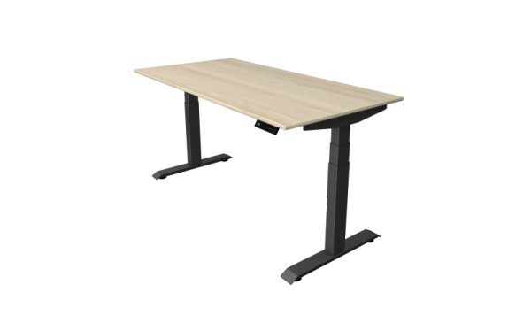 Kerkmann Move 4 table assis/debout, L 1600 x P 800 mm, réglable en hauteur électriquement de 640 à 1290 mm, érable, 10080650