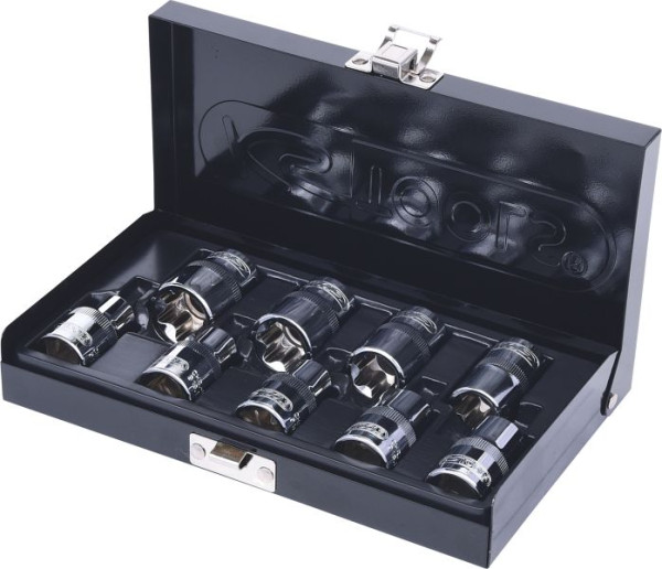 KS Tools Jeu de douilles E Torx CHROMEplus 1/2", 9 pièces, 918.4410