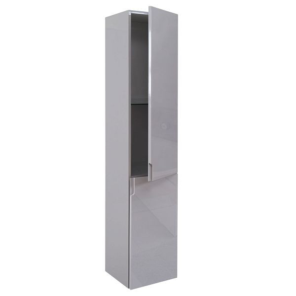 Armoire murale Mendler HWC-B19, meuble de salle de bain armoire haute midi, haute brillance 150x30cm, gris, 57626