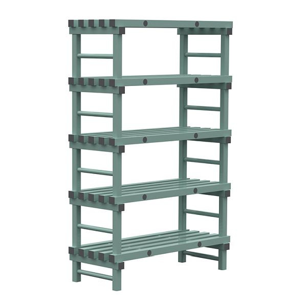 Etagère Euro REA 1200x500x1850mm, 5 montants au pas de 350mm, 308.181