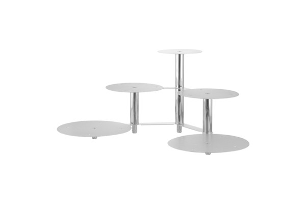 Présentoir à gâteaux à étages Schneider, aluminium, 5 parties, très stable, personnalisable, 146040