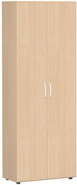 armoire à double porte geramöbel avec pieds, amortisseur de porte inclus, non verrouillable, 800x420x2160, hêtre/hêtre, S-386002-BB