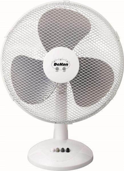 Ventilateur de table DeKon Stratos, blanc, environ 39 cm, W 405