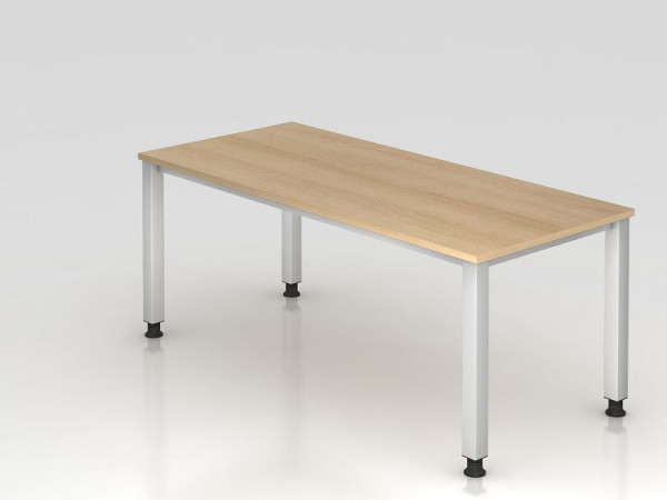 Bureau Hammerbacher 4 pieds carré 180x80cm chêne, forme rectangulaire, VQS19/E/S