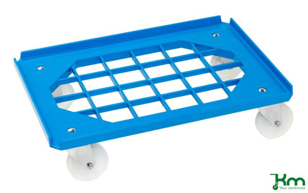 Chariot Kongamek 625 x 425 x 170 mm, bleu, 4 roulettes, KM684