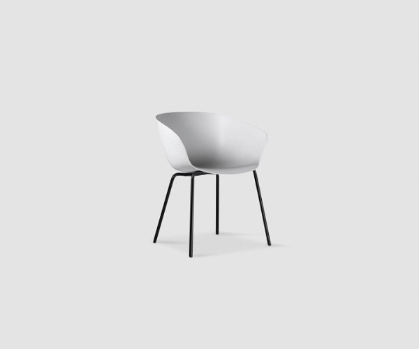 Chaise visiteur Bisley Stay, coque en plastique, structure 4 pieds, lot de 2, STAY4P2PXS001
