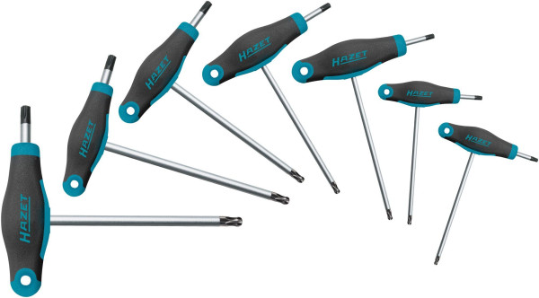 Jeu de tournevis Hazet, avec poignée en T, profil intérieur TORX®, nombre d'outils : 7, 829KKT/7