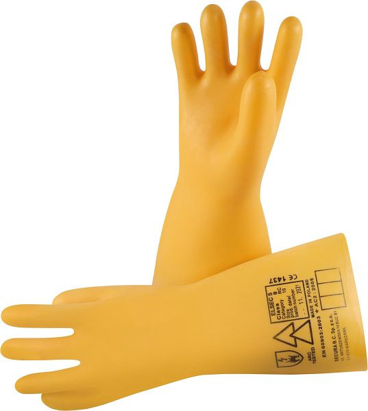 Eichner Gants électriquement isolants ELSEC, équipement de protection lors de travaux avec des tensions jusqu'à 1 kV, taille : 10, 9219-01254-010