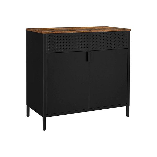 SONGMICS meuble de rangement vintage marron-noir, LSC102B01