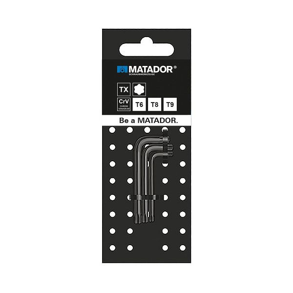 Jeu de tournevis coudés MATADOR, TORX®, Minis, T6 / T8 / T9, 0443 9030