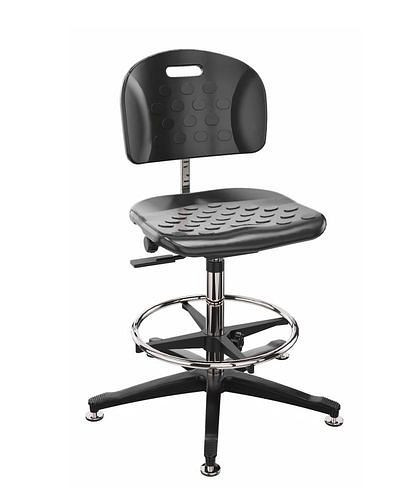 Chaise de travail Dauphin PU, patins, repose-pieds, 266907
