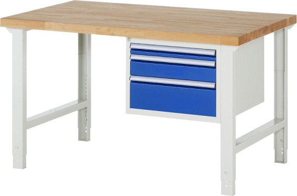 Etabli RAU série 7000 - modèle 7126, L1500 x P900 x H790-1140 mm, base système L1500 x P850 x H750-1100 mm, 03-7126A1-159B4H.11