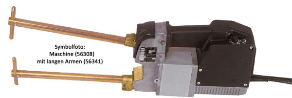 Pistolet de soudage par points ELMAG 2,5 kVA pneumatique modèle 7911 (paquet) (max. 2,5+2,5 mm) 400 volts avec minuterie et 1 paire de bras avec électrodes Ø12, 56308