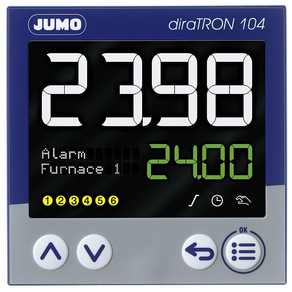 Régulateur compact JUMO pour installation sur panneau de commande, (96x96 mm), AC 110 à 240 V, conception du raccordement électrique : raccordement à ressort, 00680798