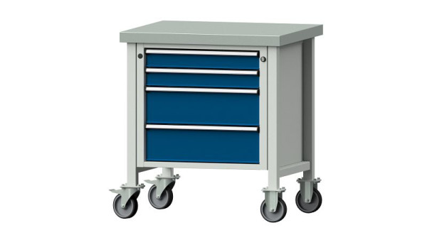 Établis ANKE Établi en caisson, modèle 21 V, 800 x 700 x 900 mm, RAL 7035/5010, ZBP 50 mm, 306.443