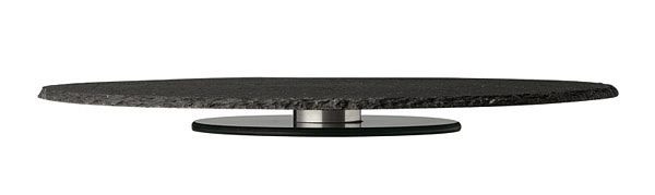 Assiette à gâteau / assiette de service APS, Ø 32 cm, hauteur : 2,5 cm, assiette en ardoise naturelle, épaisseur du matériau ardoise 4-7 mm, rotative, 00975
