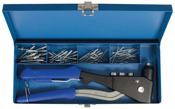 Jeu de rivets aveugles professionnels Projahn, 61 pièces 1x rivet aveugle 395060 15x rivet aveugle aluminium, 398061